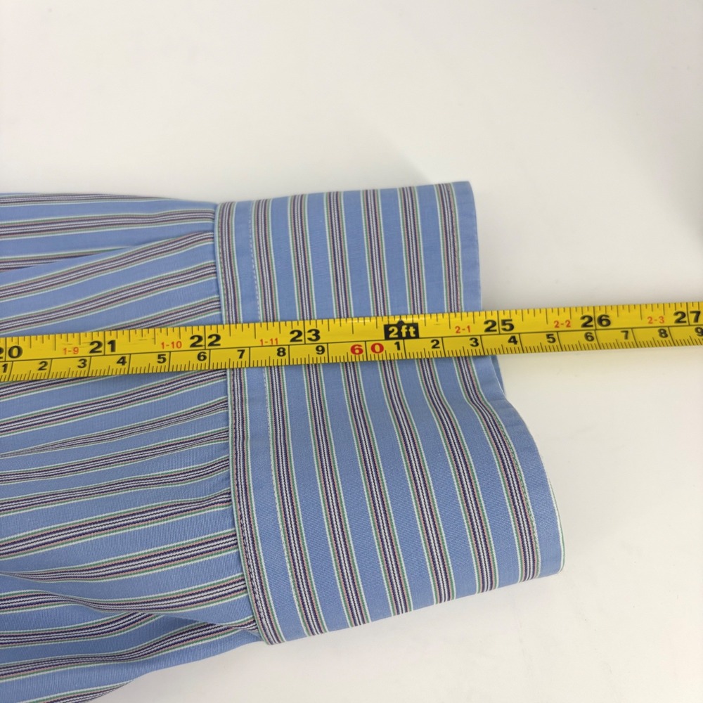 Polo Ralph Lauren Regent Classic Fit Striped Shirt Mens 17.5 34/35 Blue Multi - Picture 8 of 8